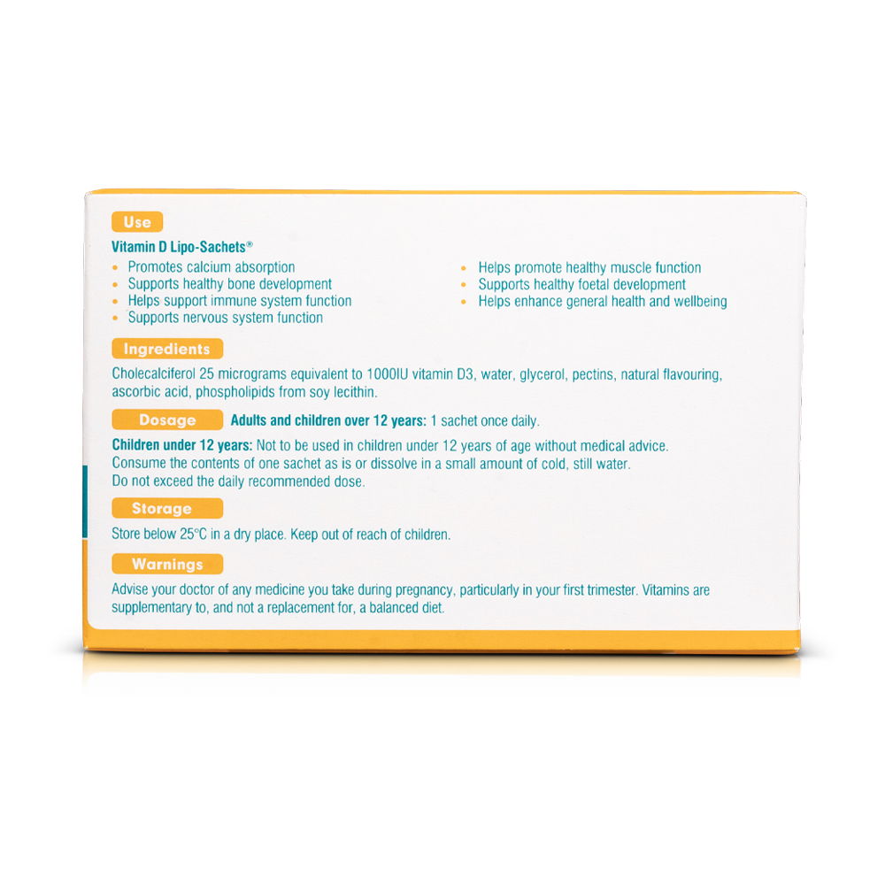 Vitamin D Lipo-Sachets® - Melon Flavour - 1000IU